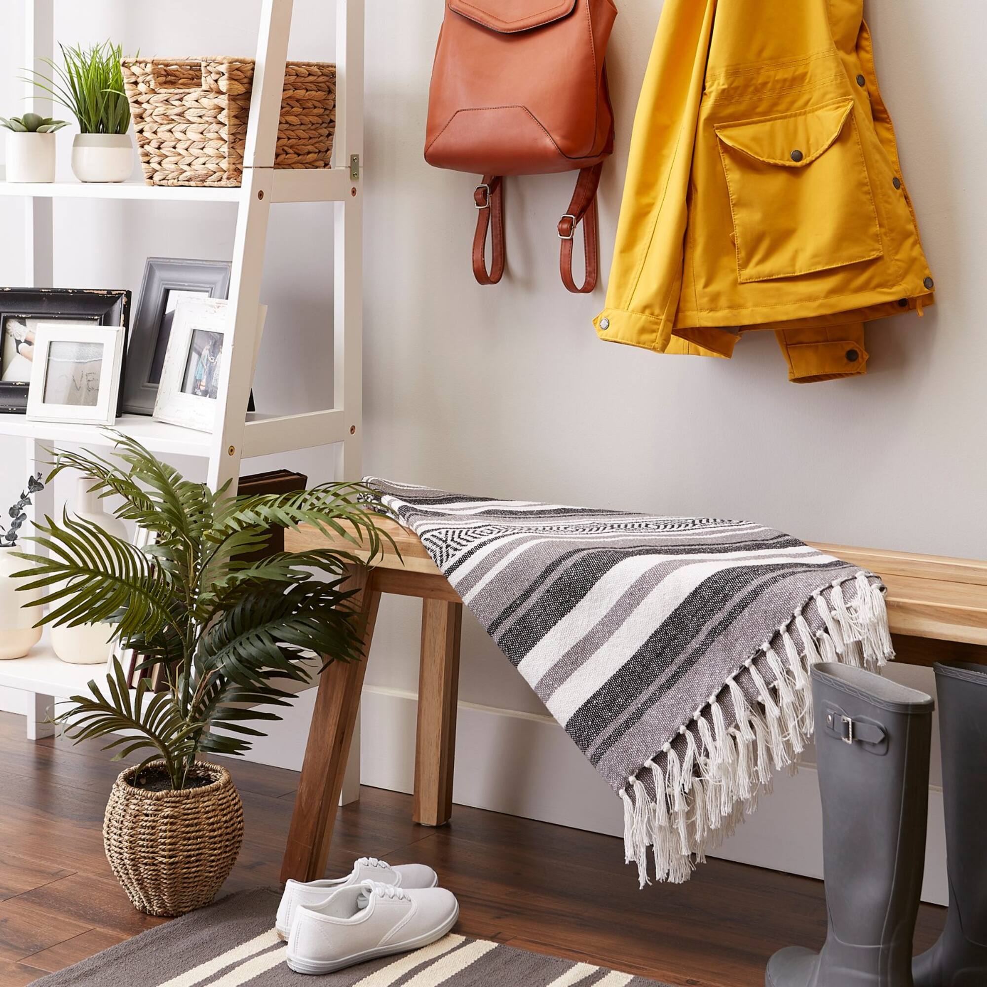 DII® Black Farmhouse Woven Throw
